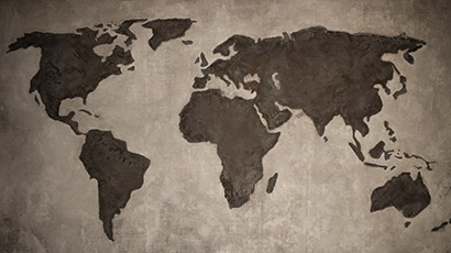 Карта мира из цементных материалов
